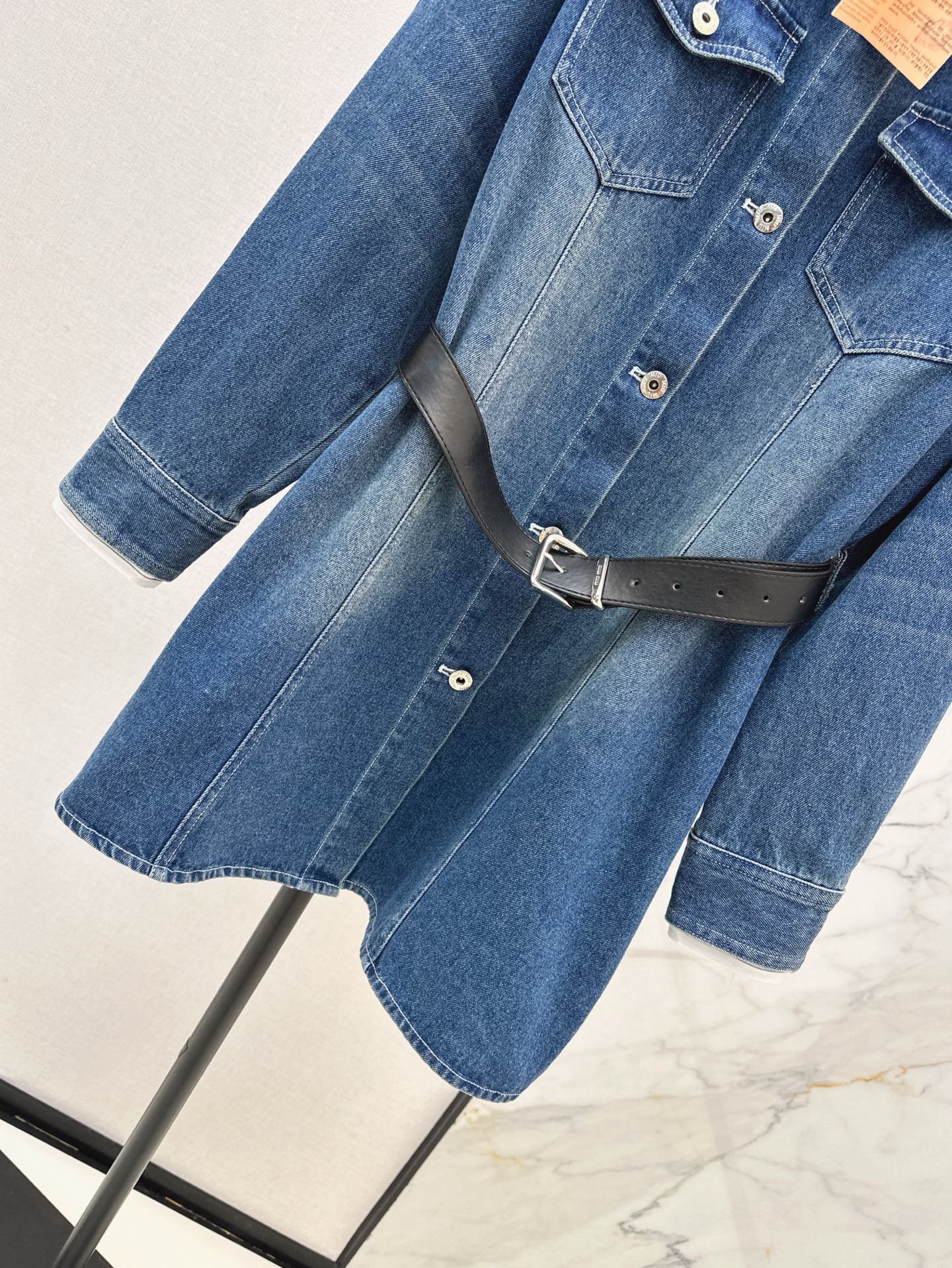 m 25ss denim shirt dress