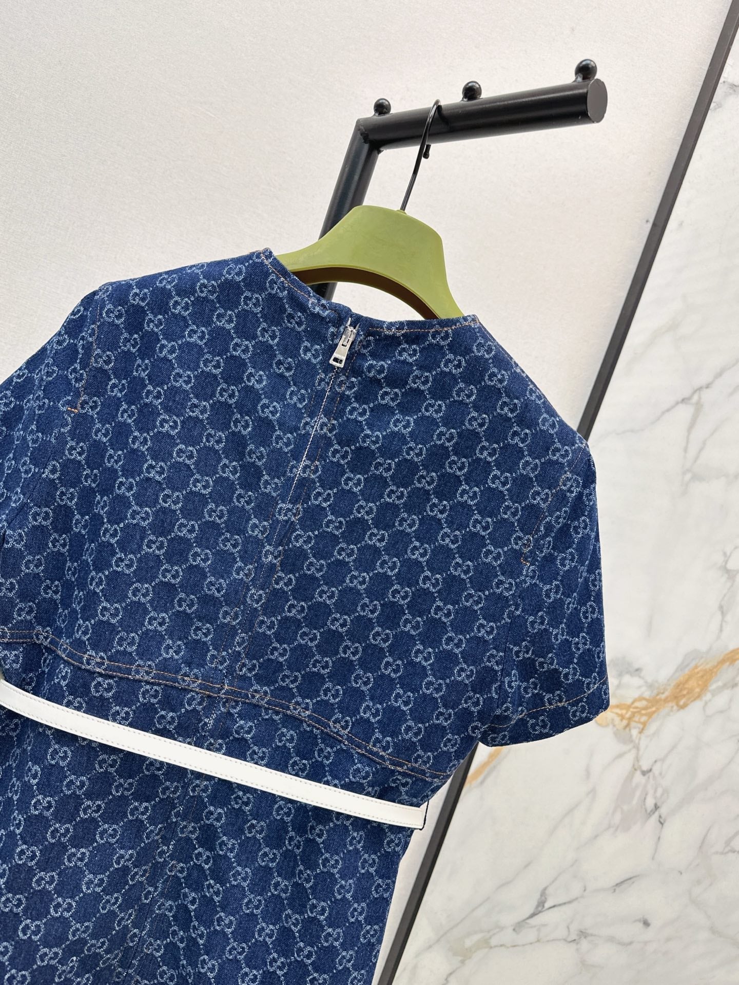 G 25ss denim jacquard dress