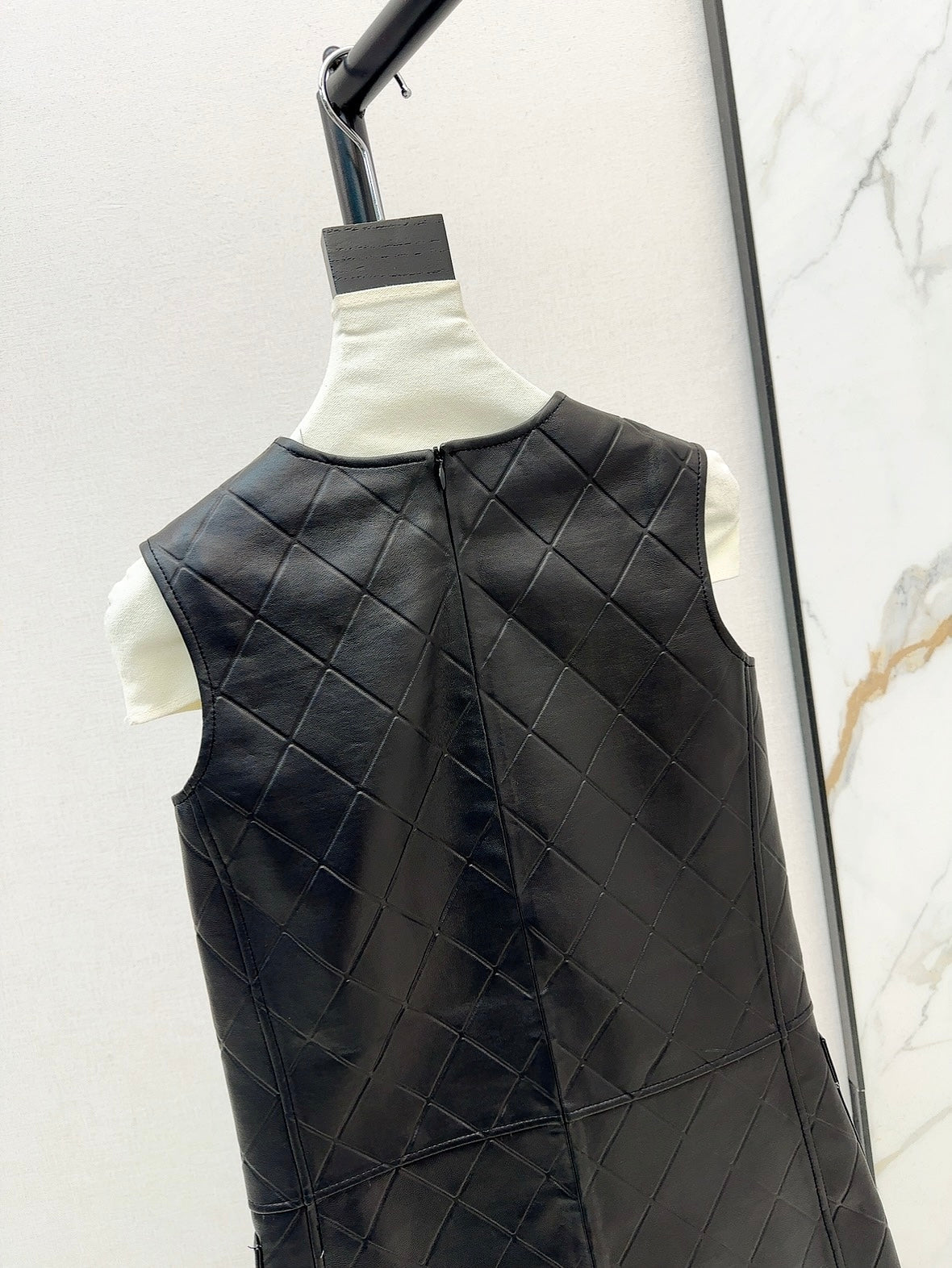 25ss genuine leather dress