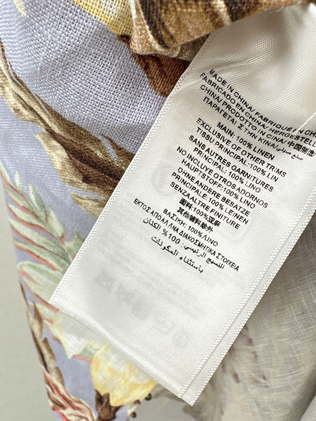 25ss print linen skirt