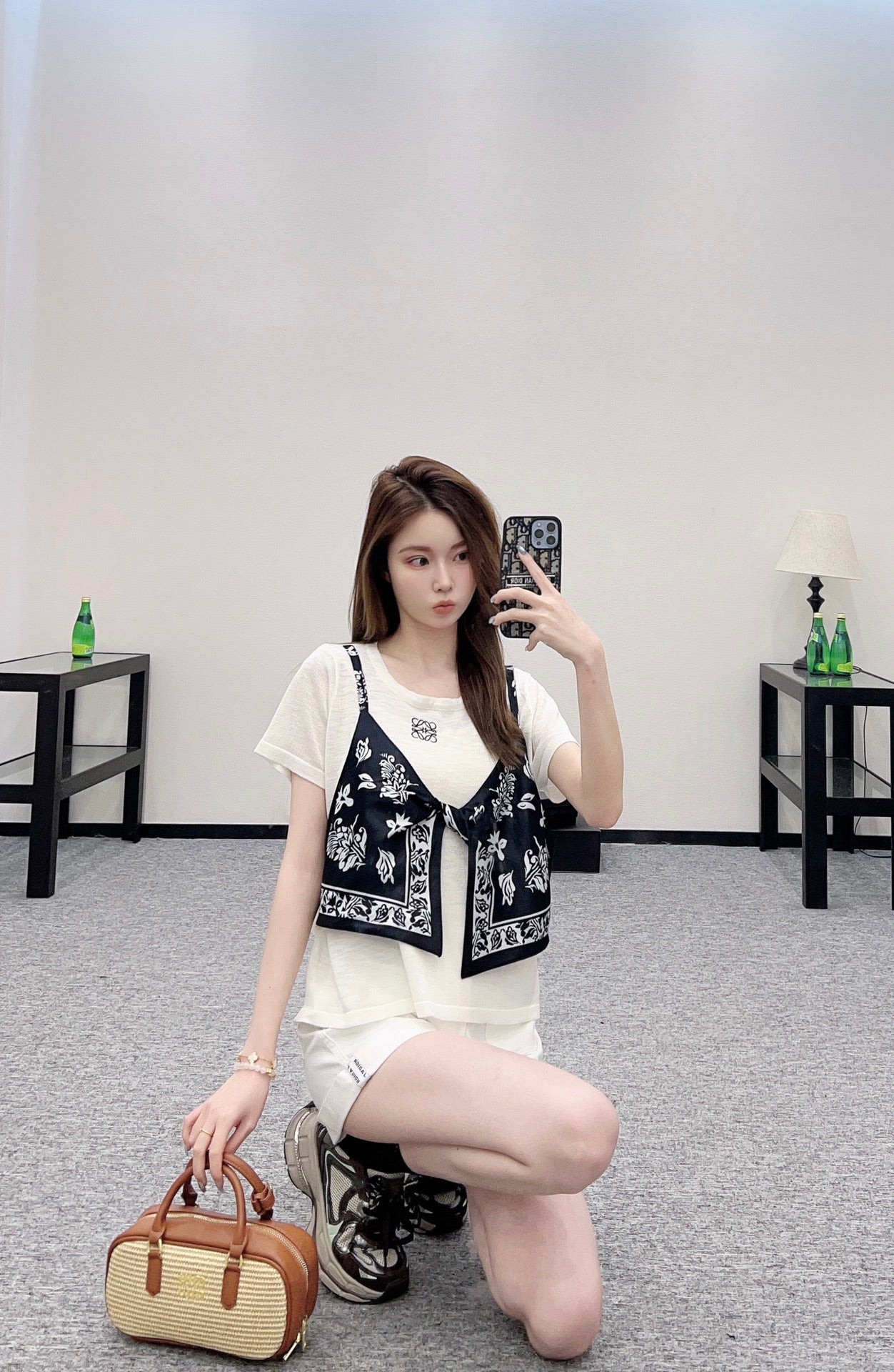 2025 new product Printed knitted top