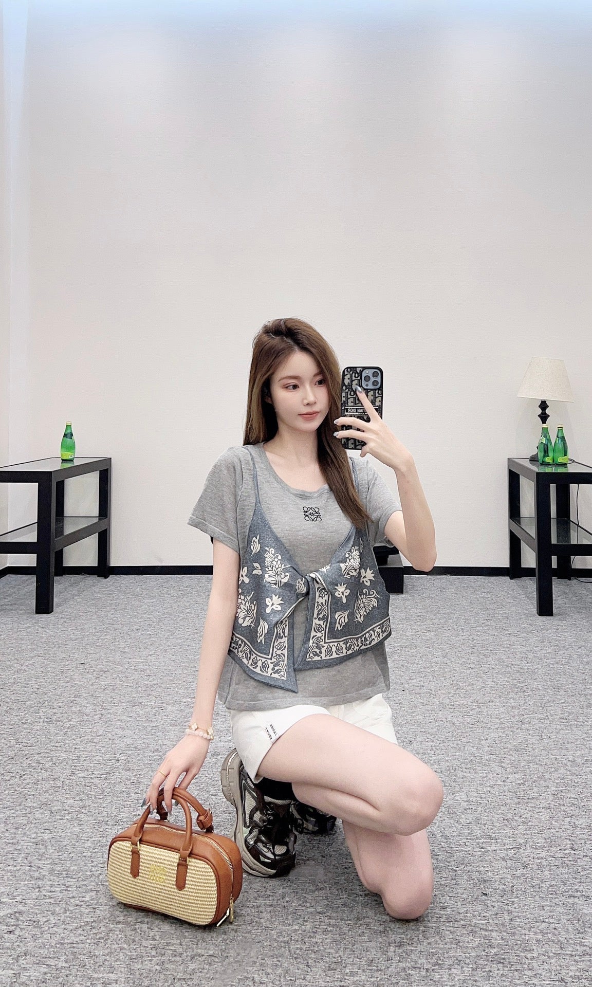 2025 new product Printed knitted top