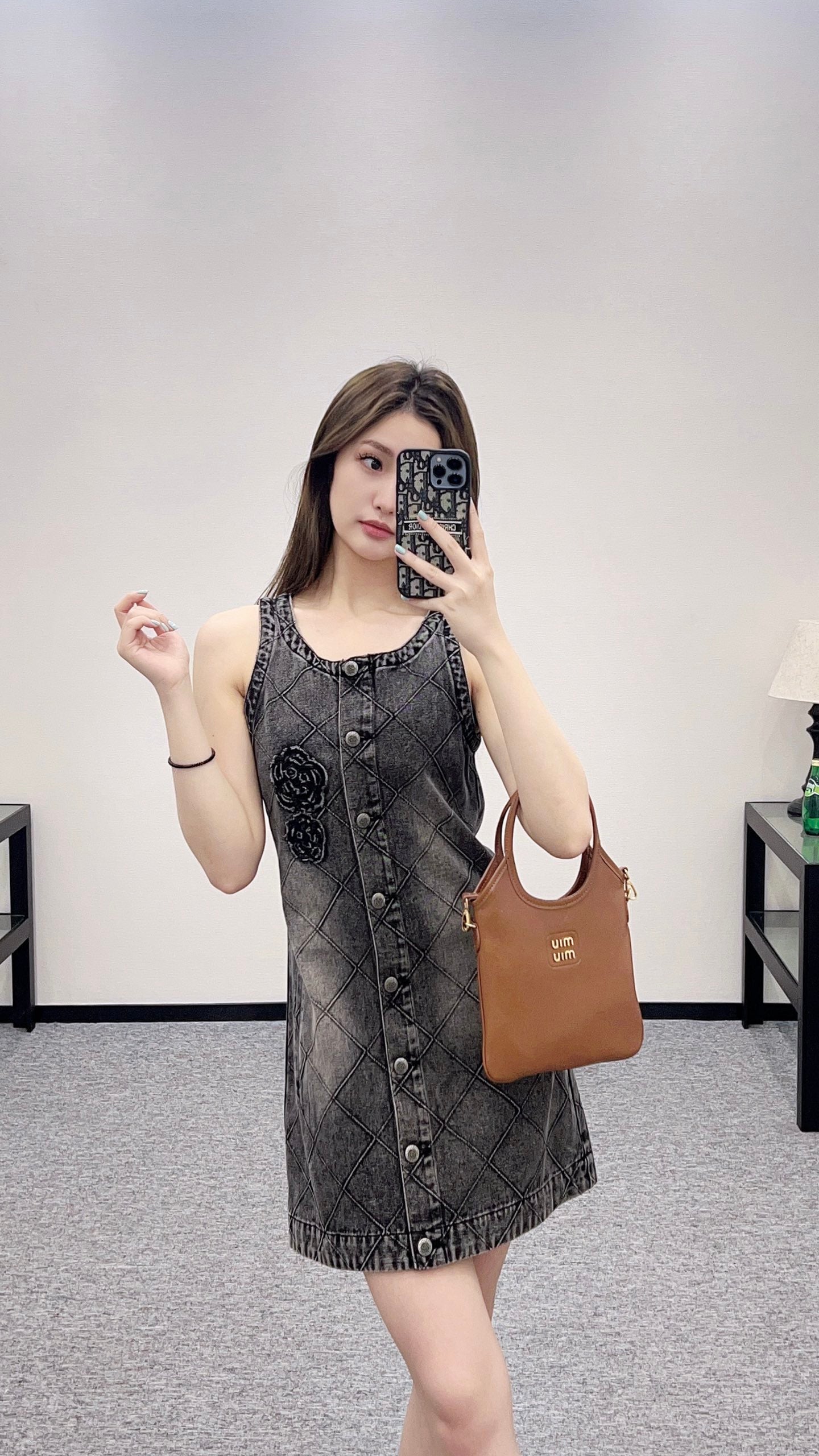 2025 new product Denim vest skirt