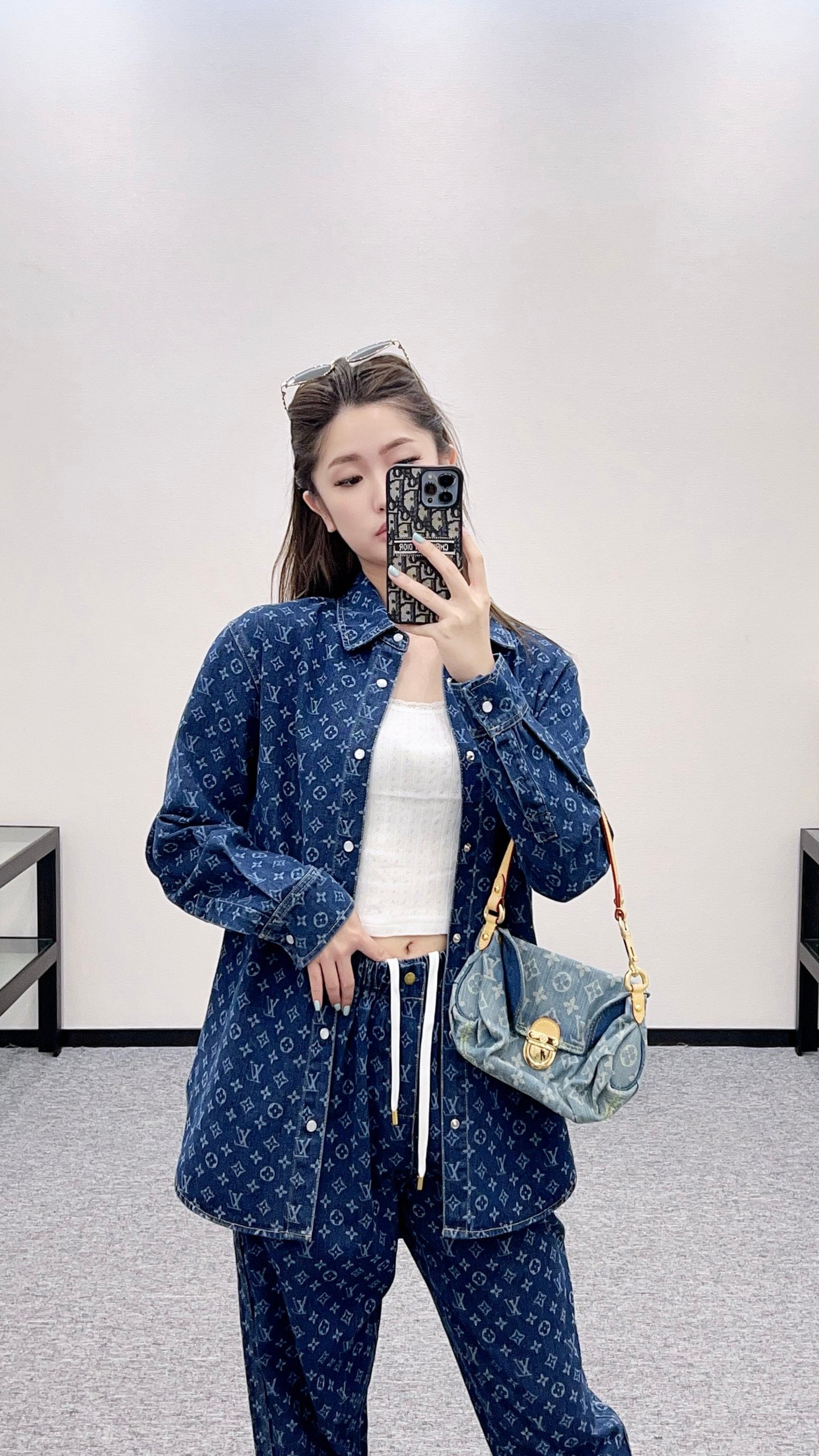 2025 new products Shirt and jeans trousers set