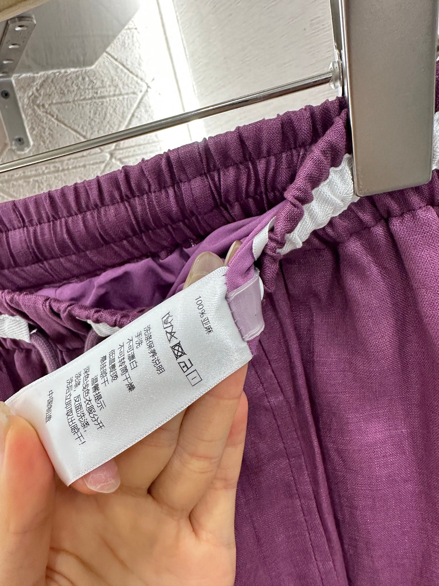 2025 new product Linen cropped pants