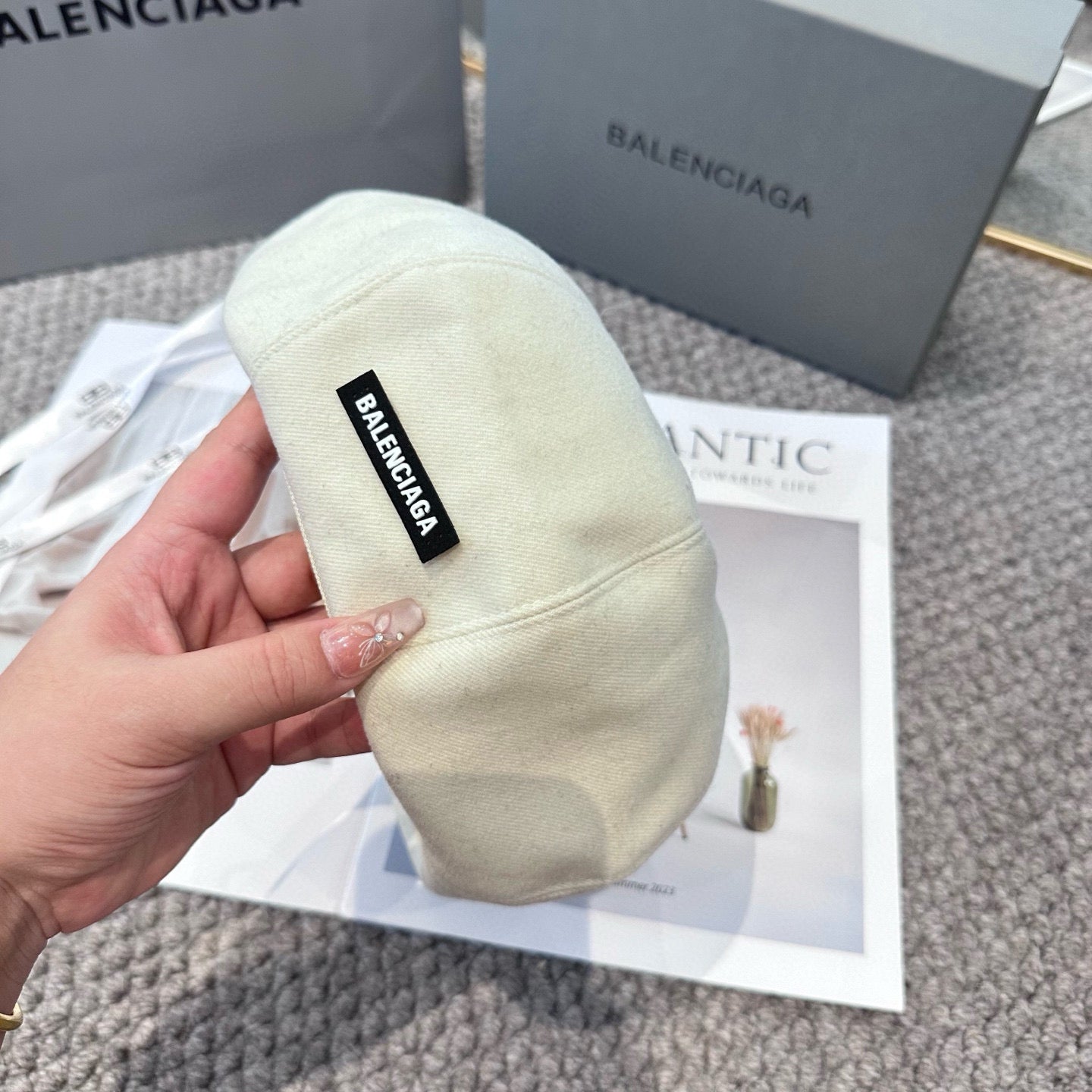 25fw classic letter beret