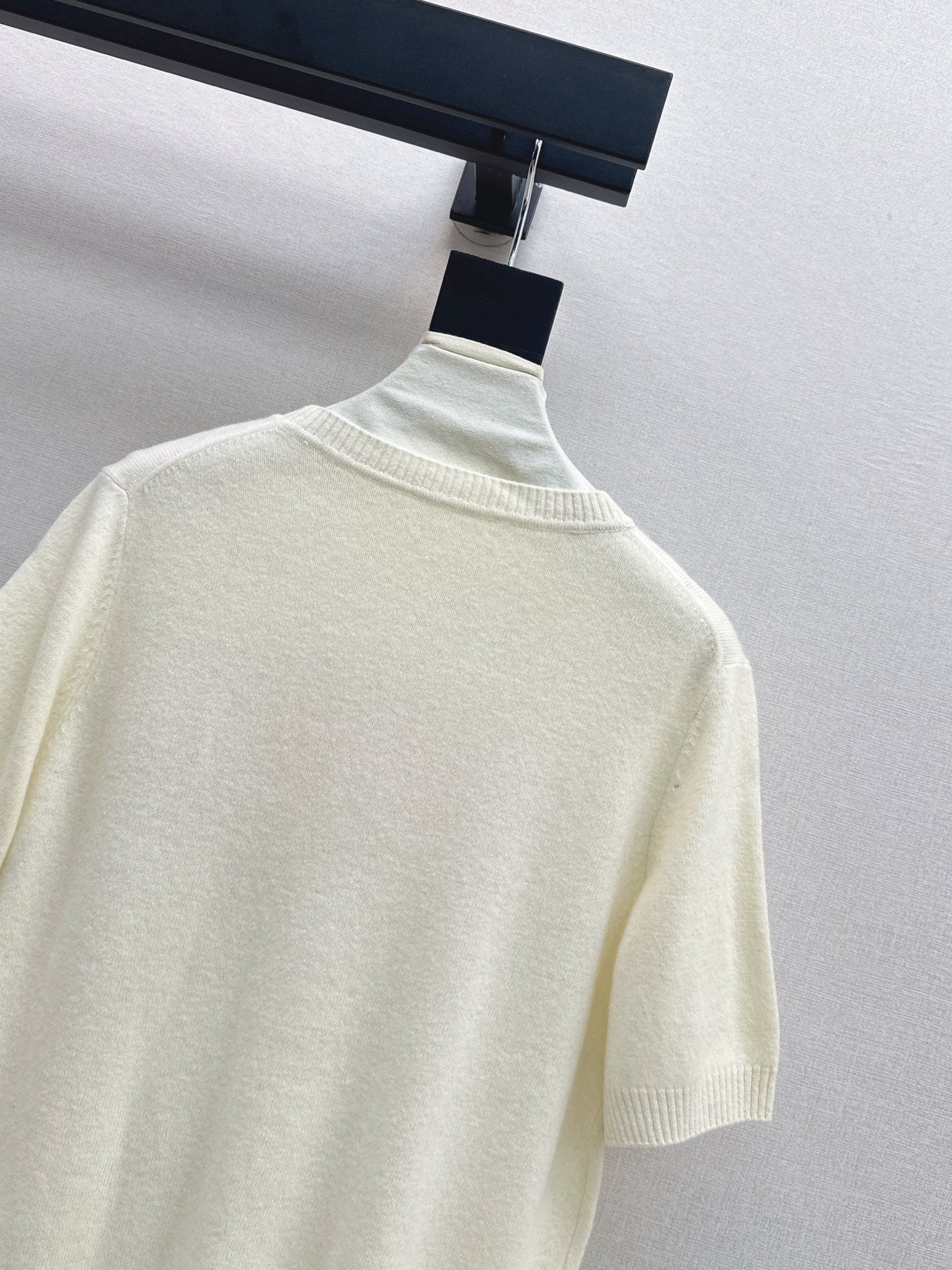 25fw new embroidery knitted short sleeves