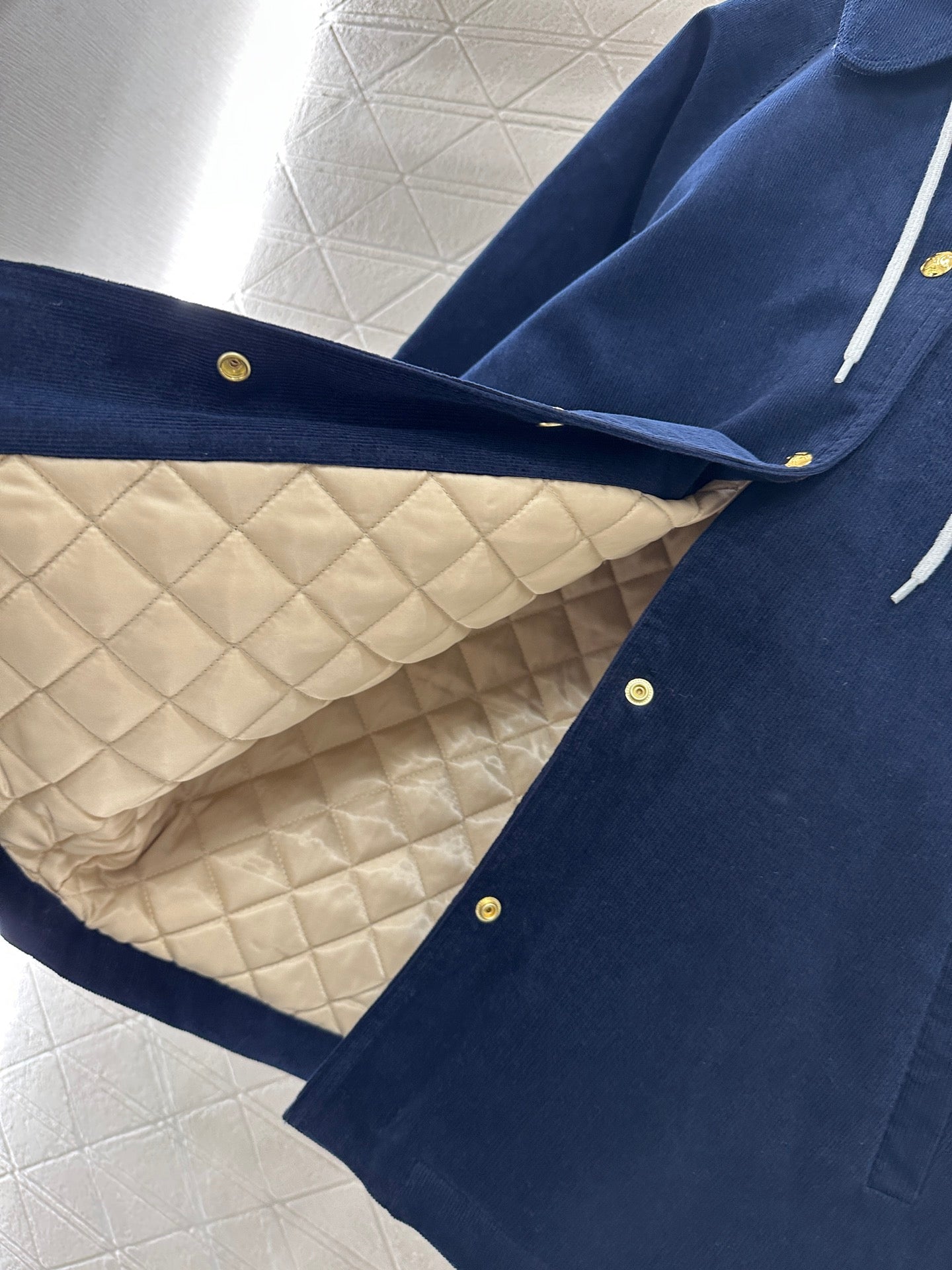 25fw new hooded drawstring cotton jacket