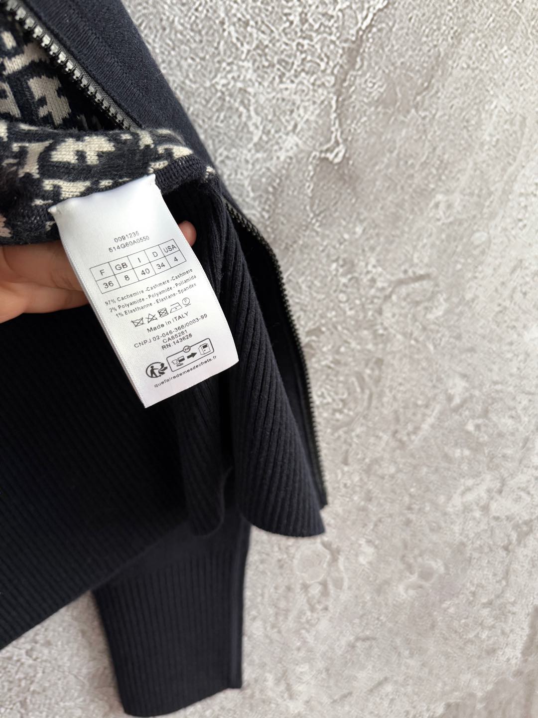 25fw double-faced cashmere knitted cardigan