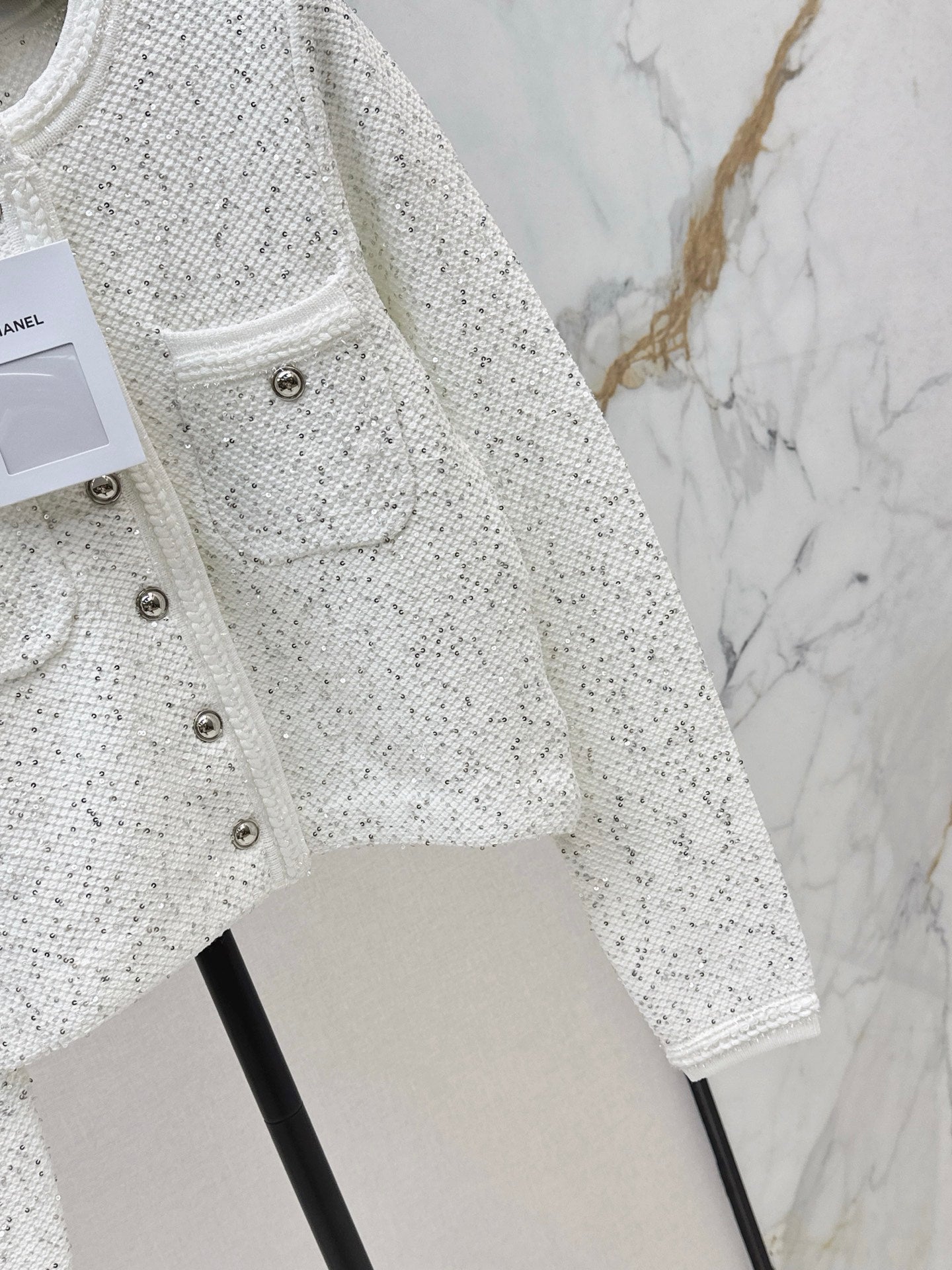 25fw new sequined short cardigan