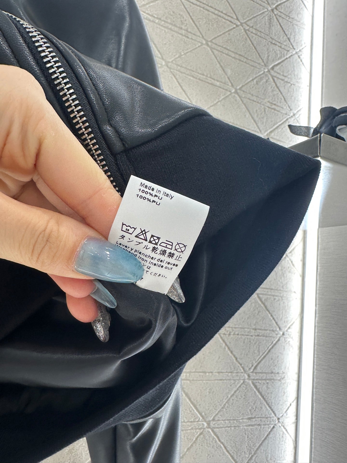 25fw new leather hooded jacket and trousers set