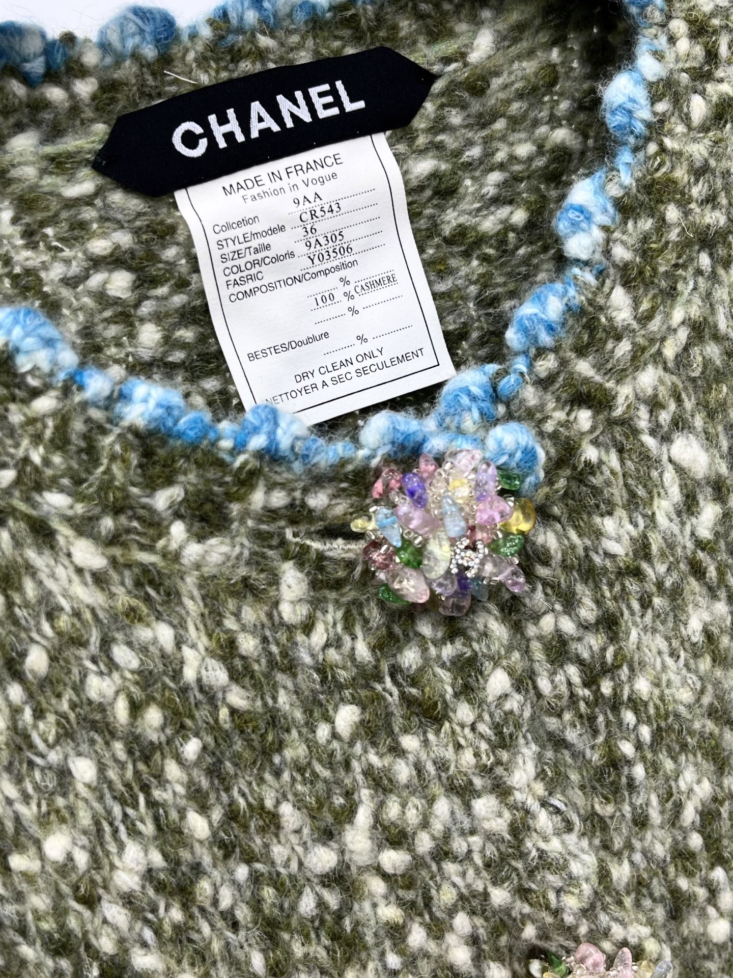 25 Handmade large diamond button cashmere cardigan