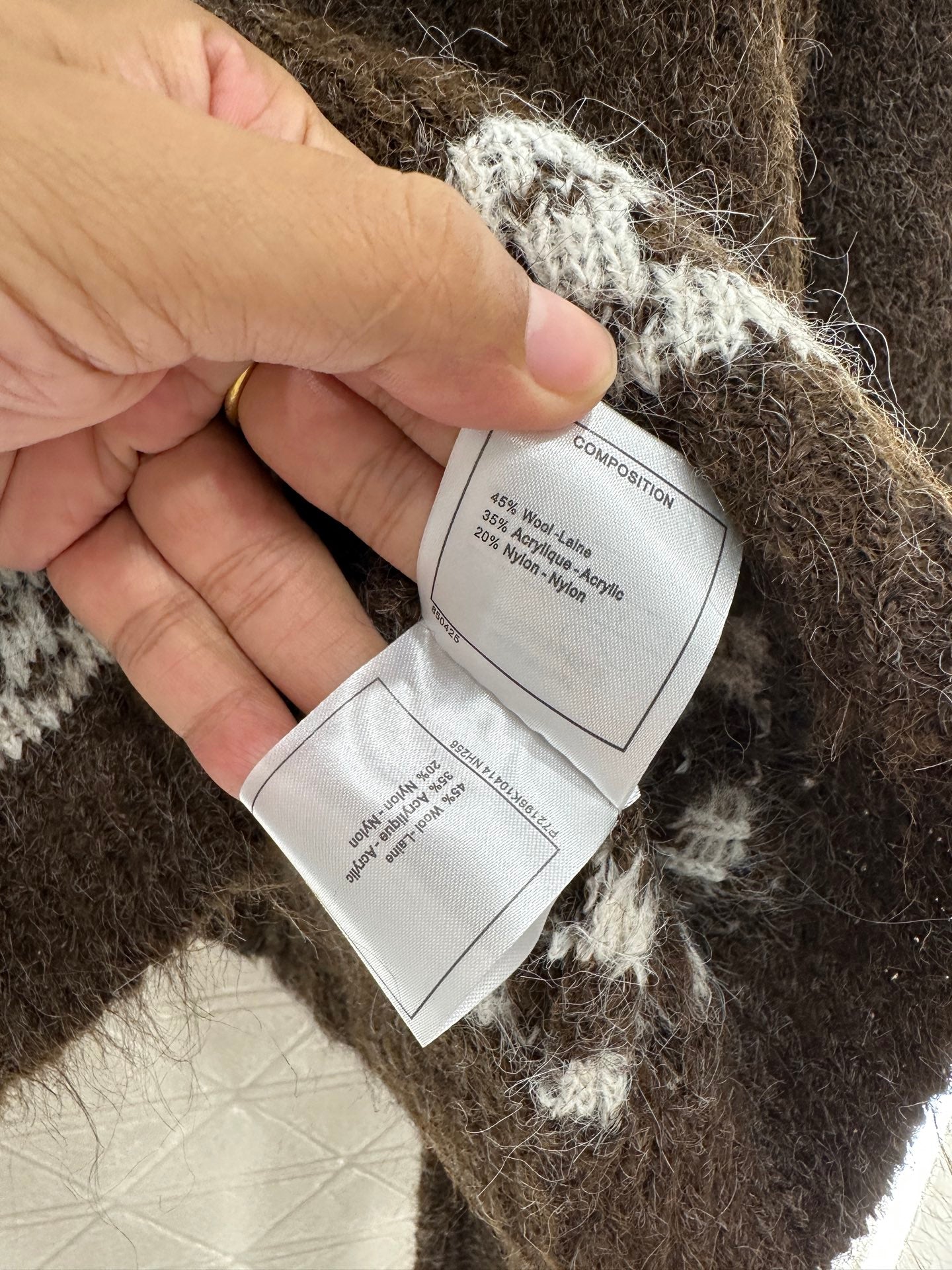 Shawl knitted wool sweater two-piece set