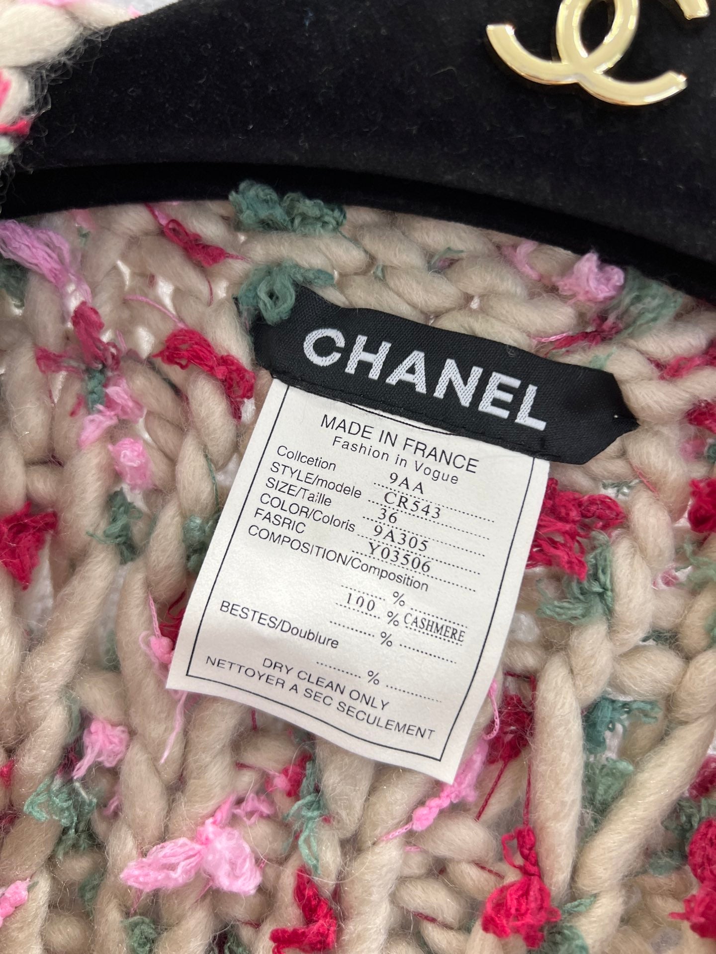 Vintage chunky needle three-button vest