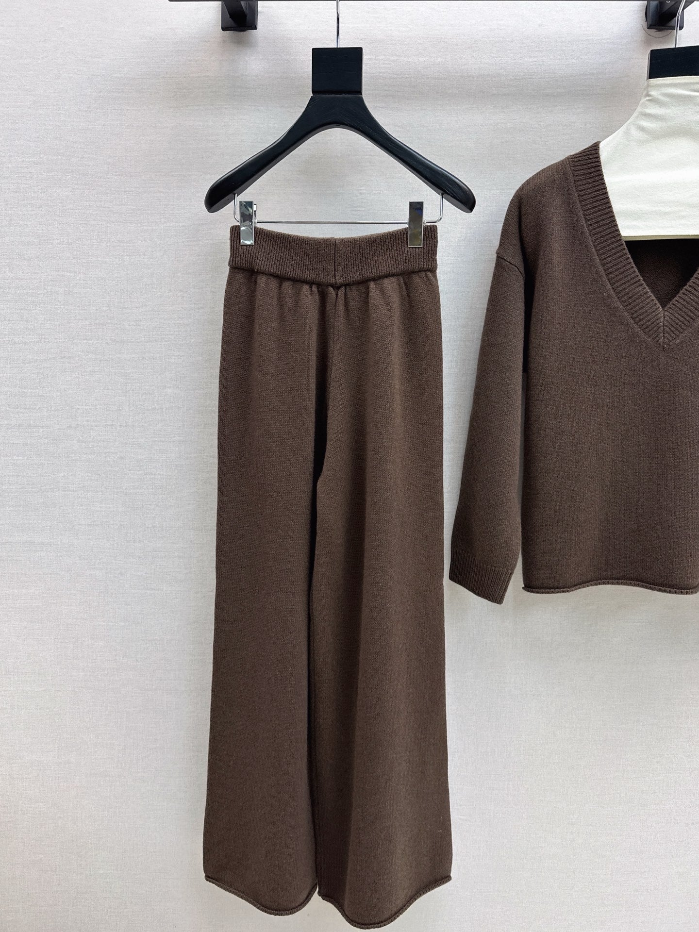 knit suit sleeveless vest+sweater+pants set