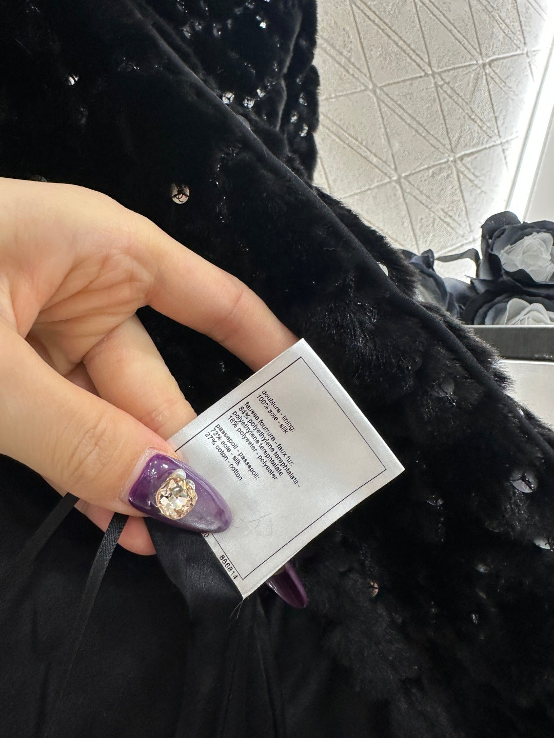 Short fur-lined jacket with lapel (skiing style🎿)