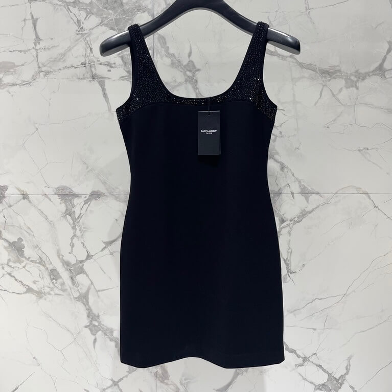 Sequin-Studded Cutout Mini Dress