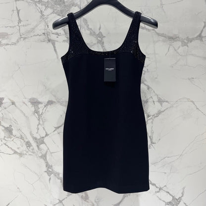 Sequin-Studded Cutout Mini Dress