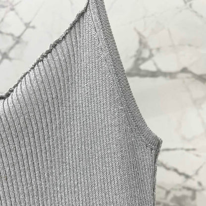 Bejeweled Slit Camisole Dress