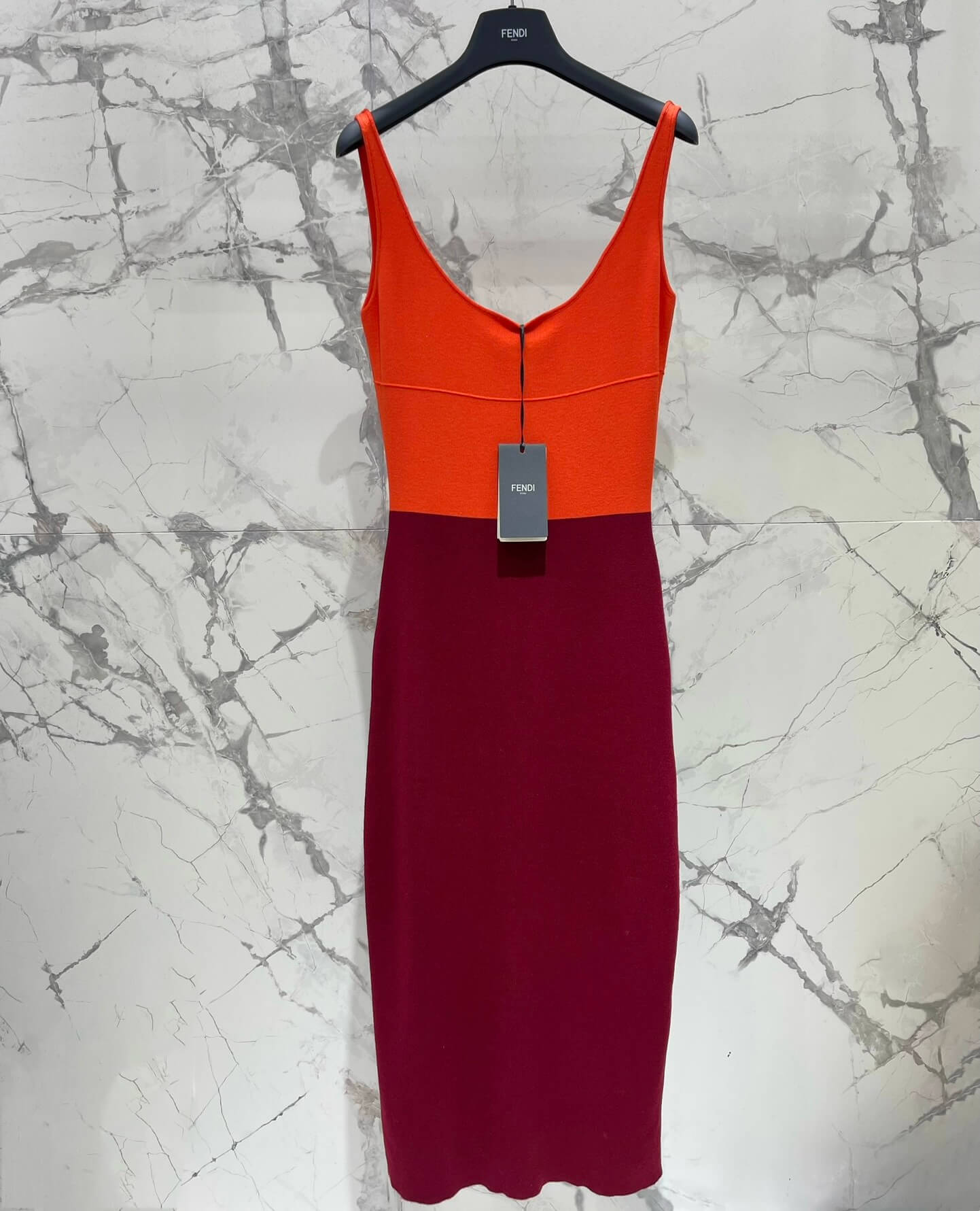 Elegant & Sexy Slim-fit Color-block Sleeveless Dress
