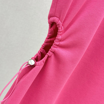 Casual-Chic Belted Cutout Dress