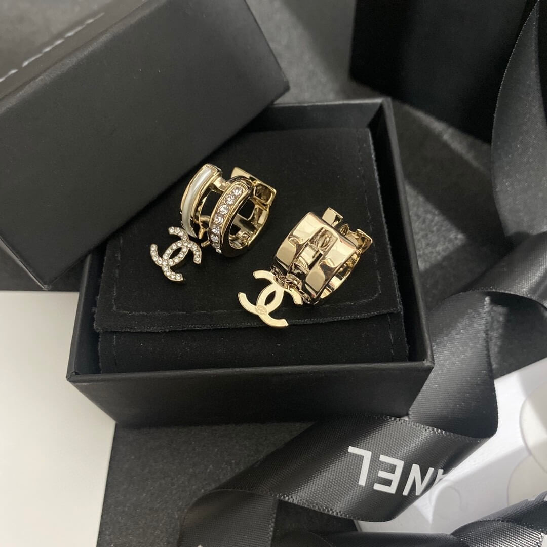 Vintage Circular Letter Drop Earrings