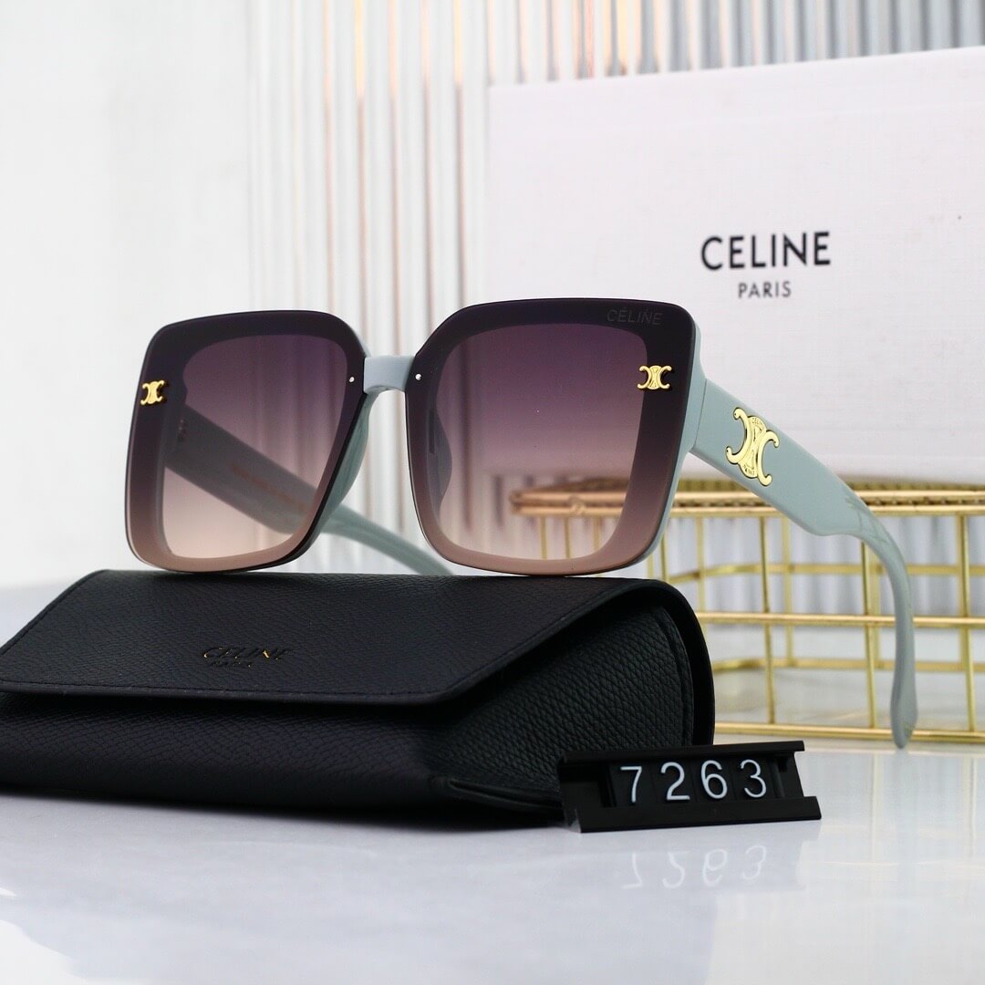 Full Frame Metal Pattern Sunglasses