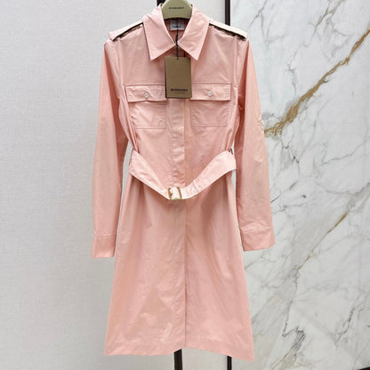 Cuff Plaid-Patch Embroidered Dress