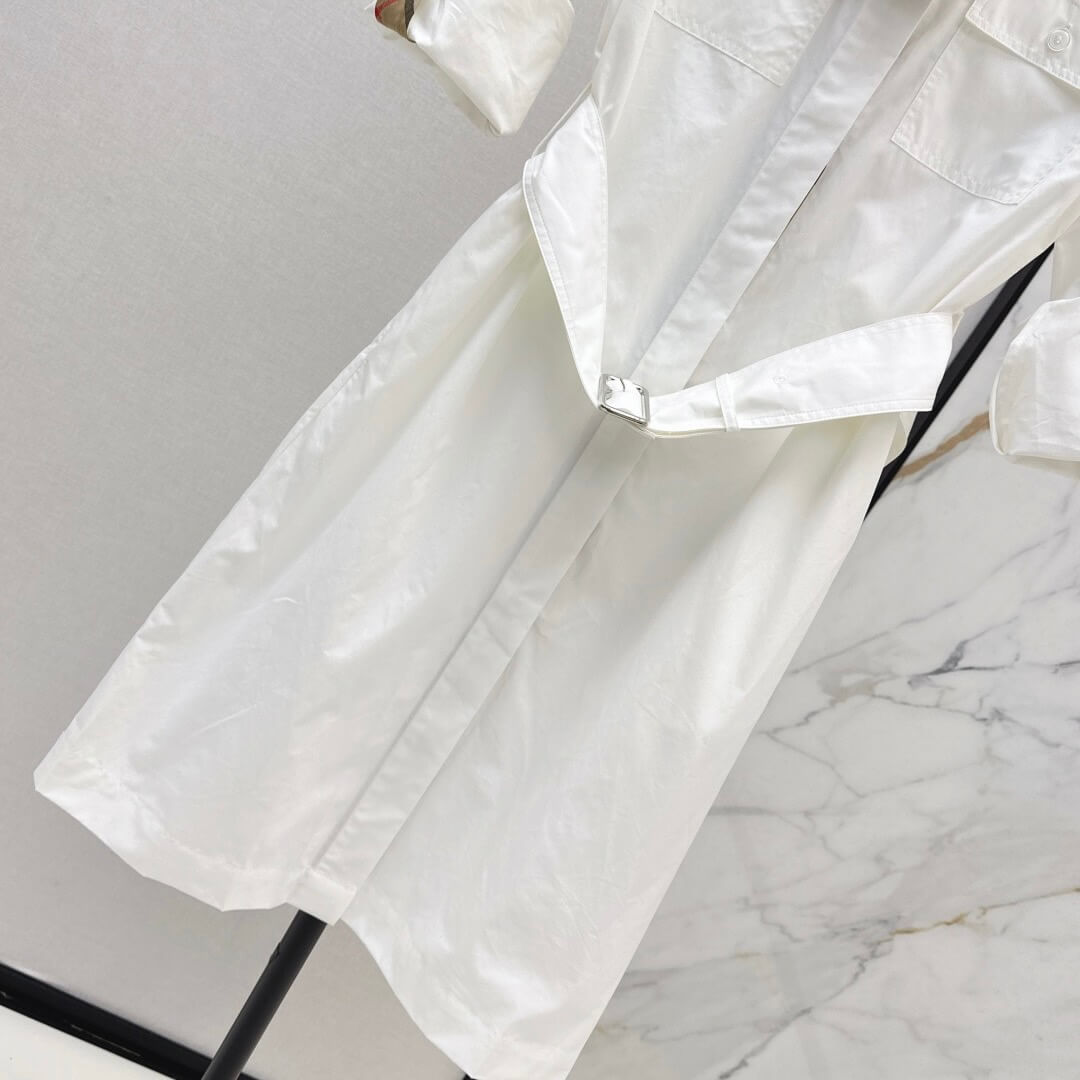 Cuff Plaid-Patch Embroidered Dress