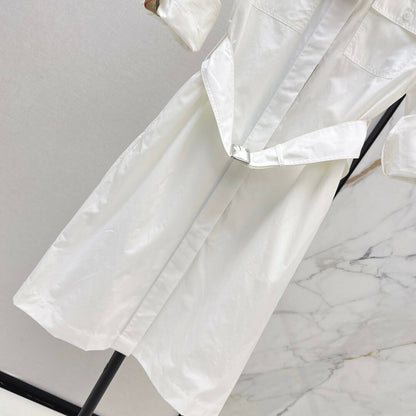 Cuff Plaid-Patch Embroidered Dress