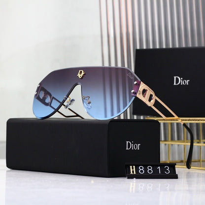 Bold Full-Print Mirror-Lens Sunglasses