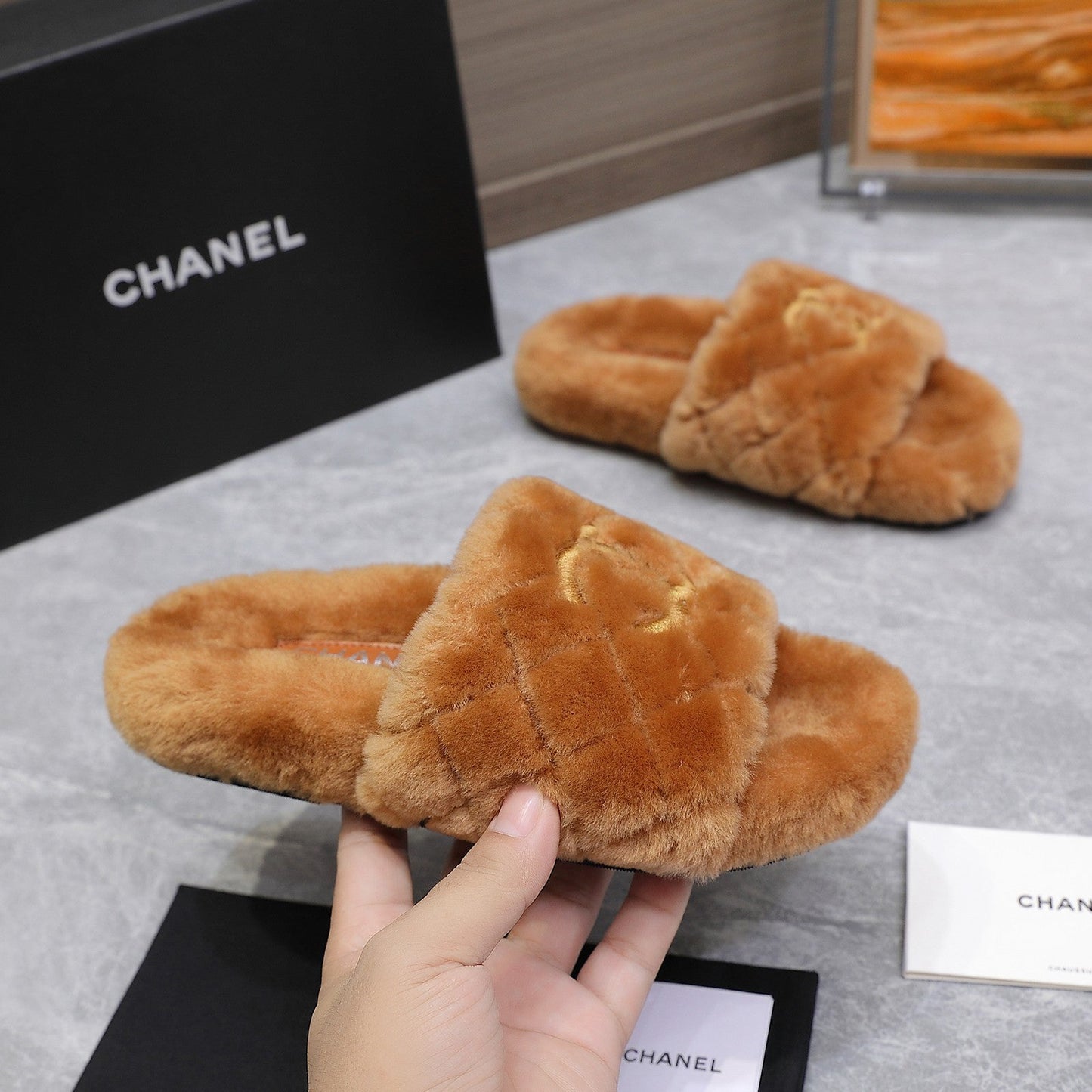 25fw Lambswool slippers