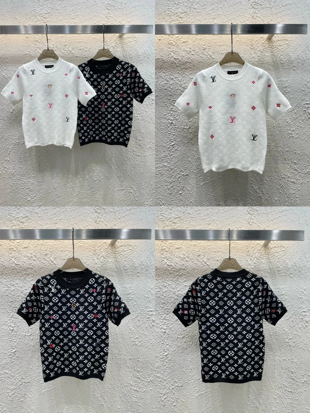 25ss new spring dark pattern jacquard knitted T-shirt