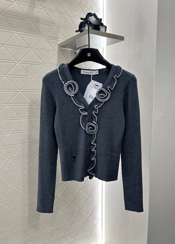 25 new product Flower knitted cardigan