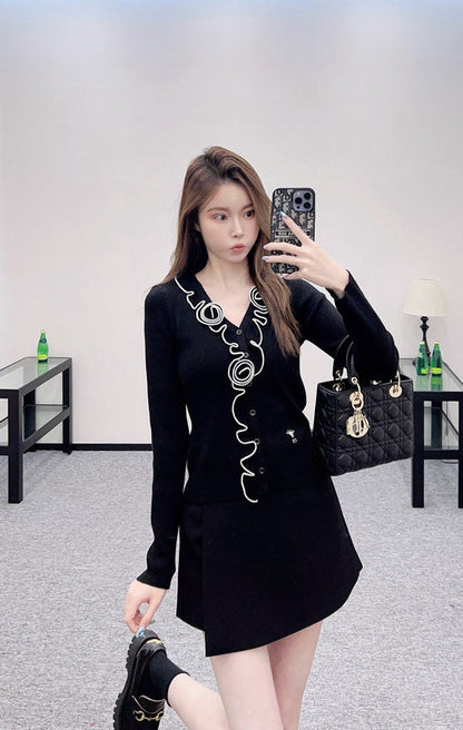 25 new product Flower knitted cardigan