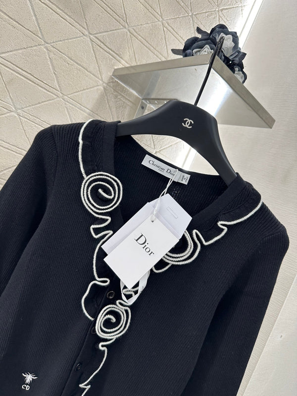 25 new product Flower knitted cardigan