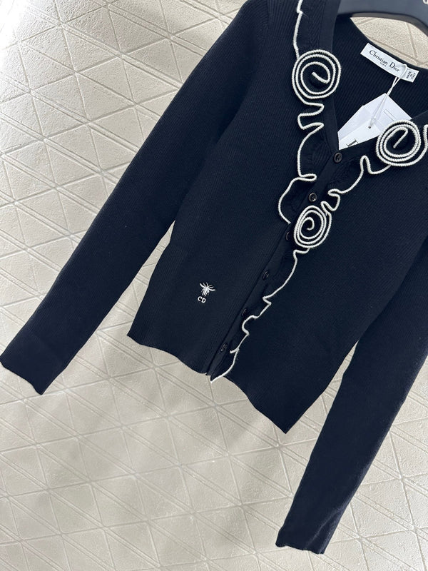 25 new product Flower knitted cardigan