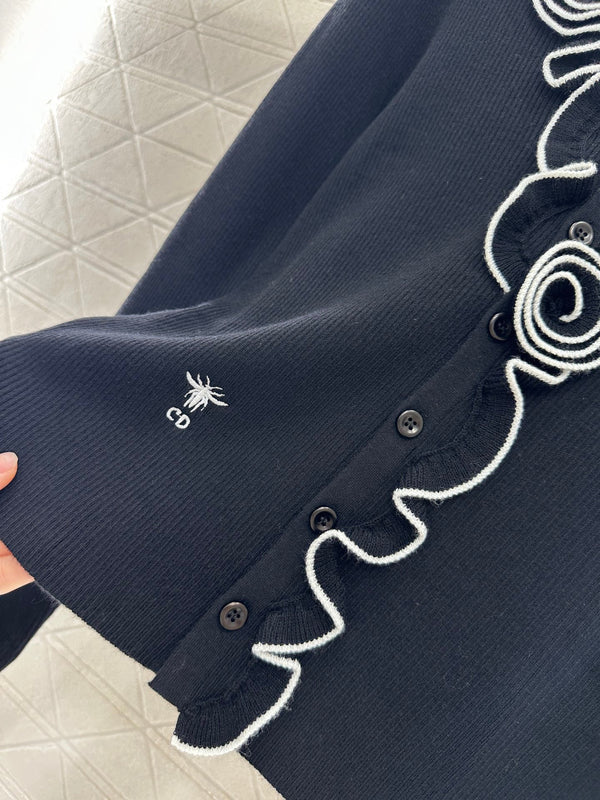 25 new product Flower knitted cardigan