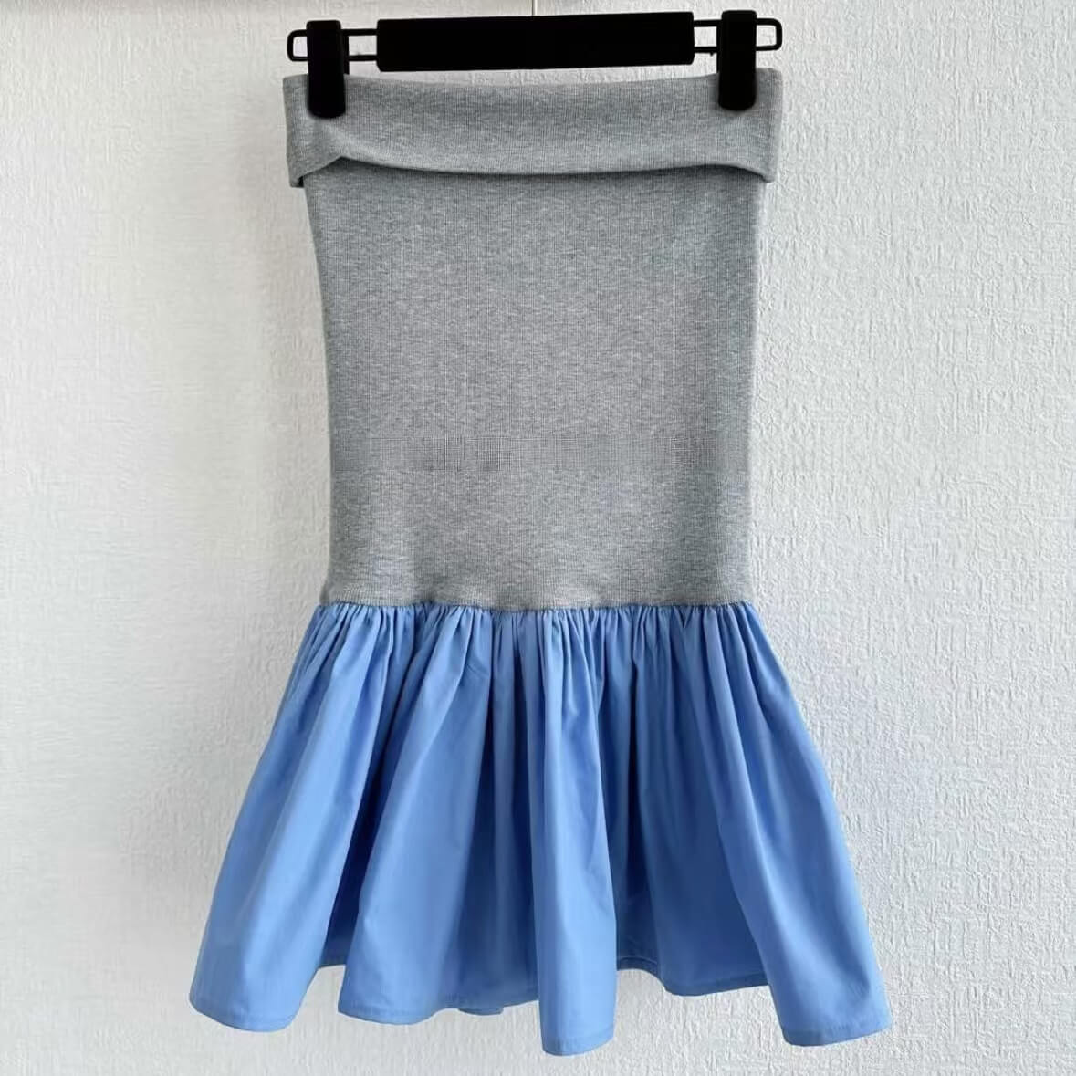 Classic Designed Patchwork Bustier Dress