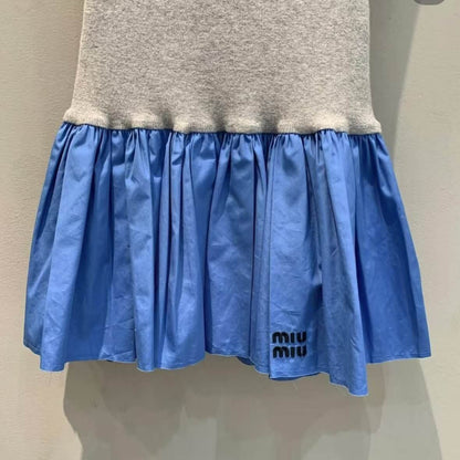 Classic Designed Patchwork Bustier Dress