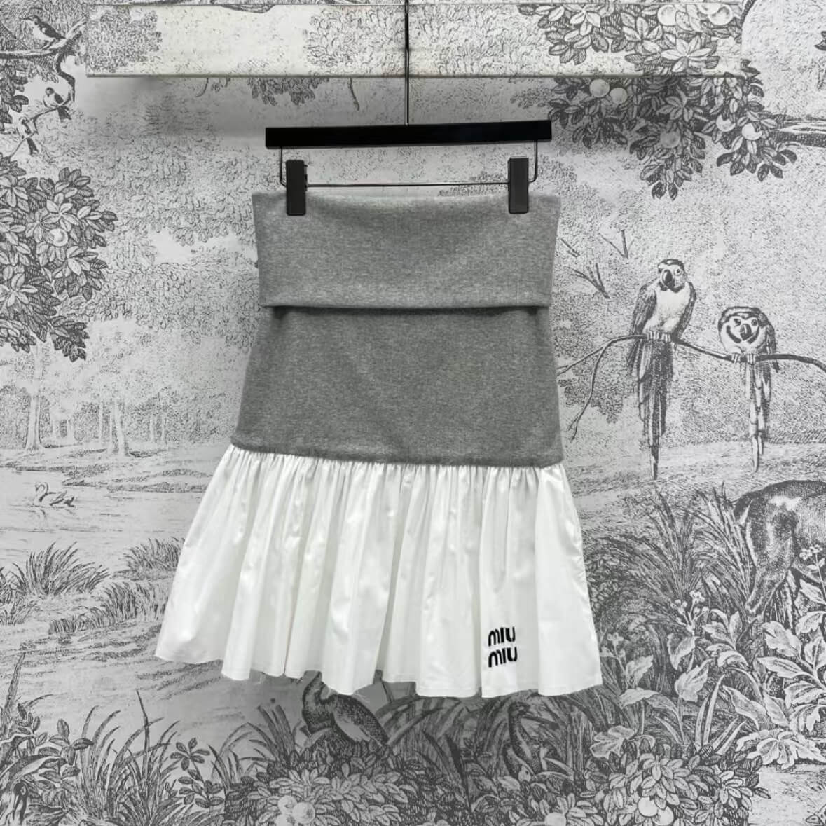 Classic Designed Patchwork Bustier Dress