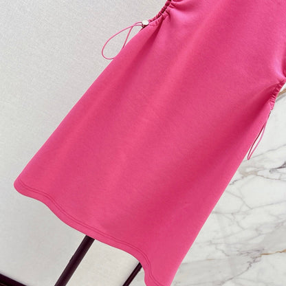 Casual-Chic Belted Cutout Dress