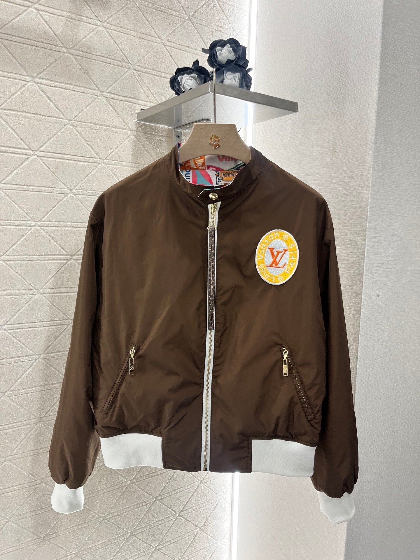 25ss Two sided badge printed flying jacket