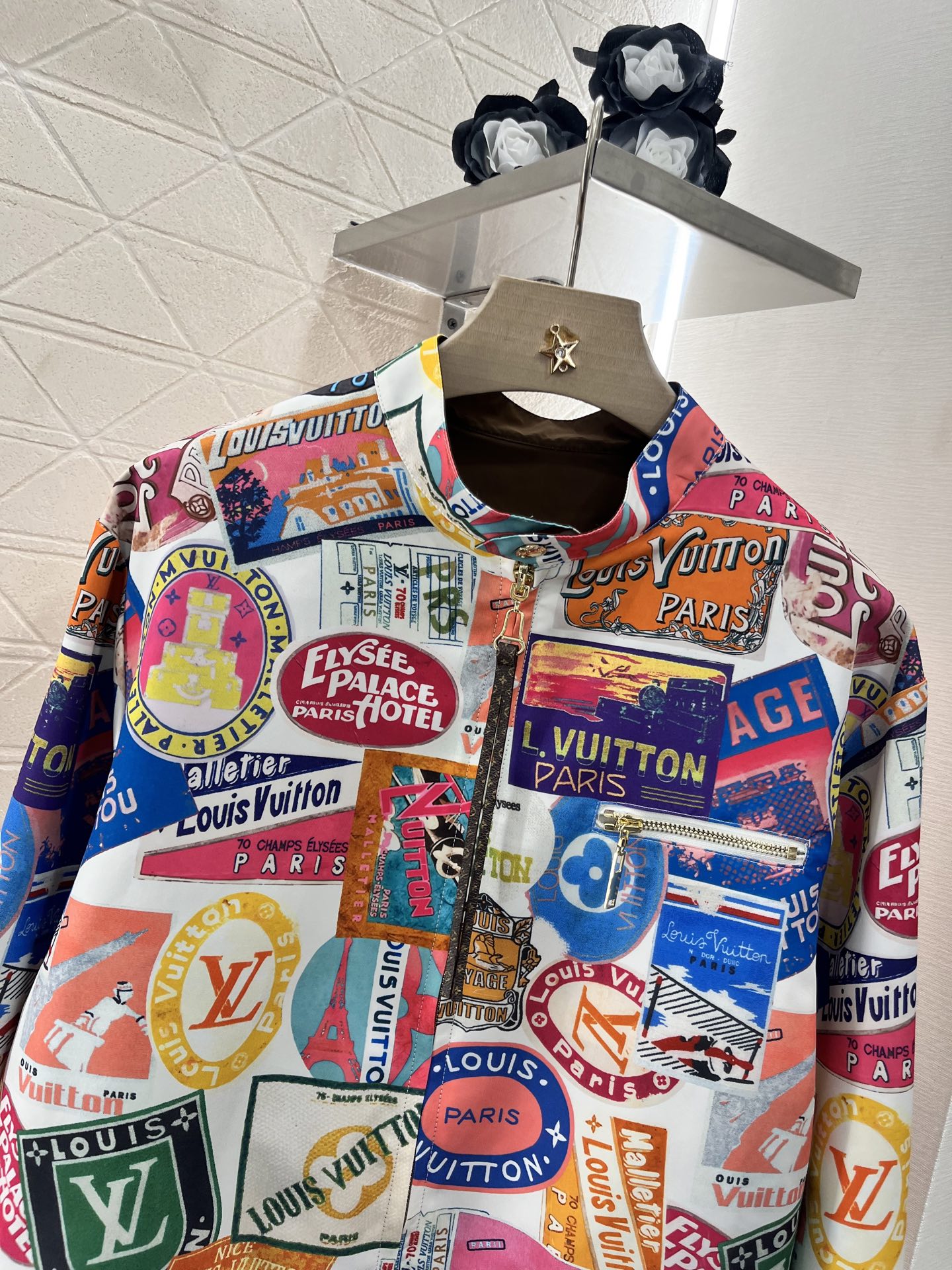 25ss Two sided badge printed flying jacket