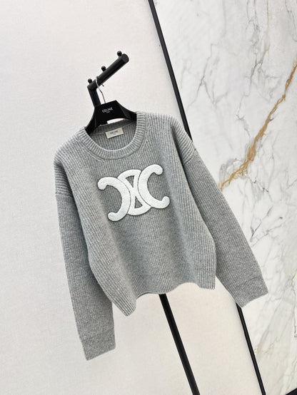 3D towel embroidered sweater