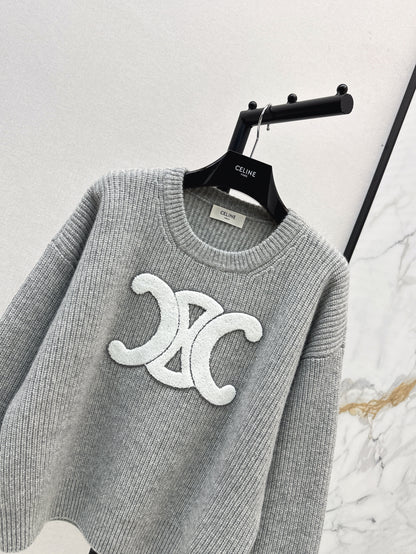 3D towel embroidered sweater