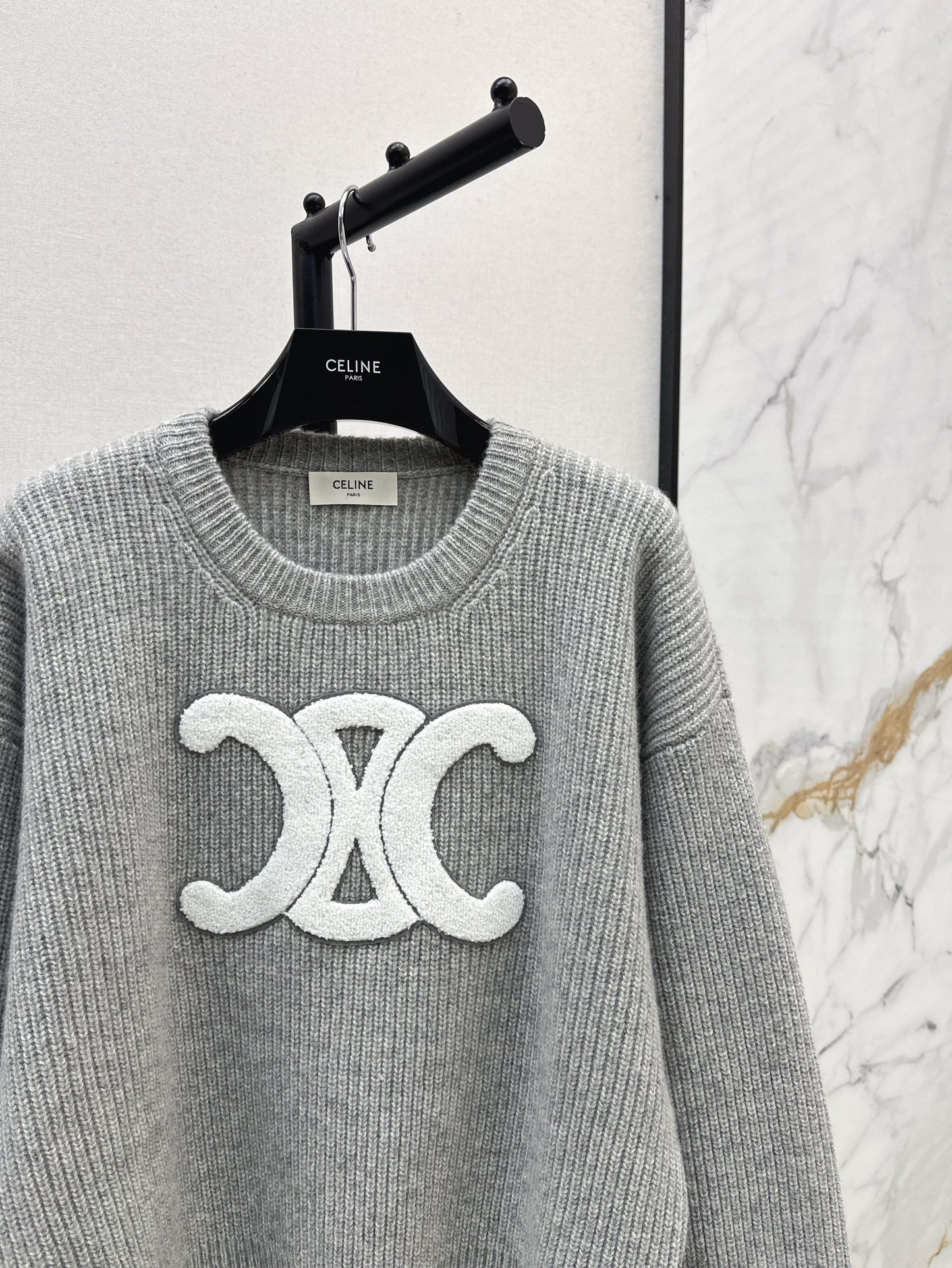 3D towel embroidered sweater