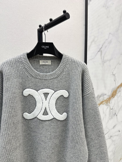 3D towel embroidered sweater