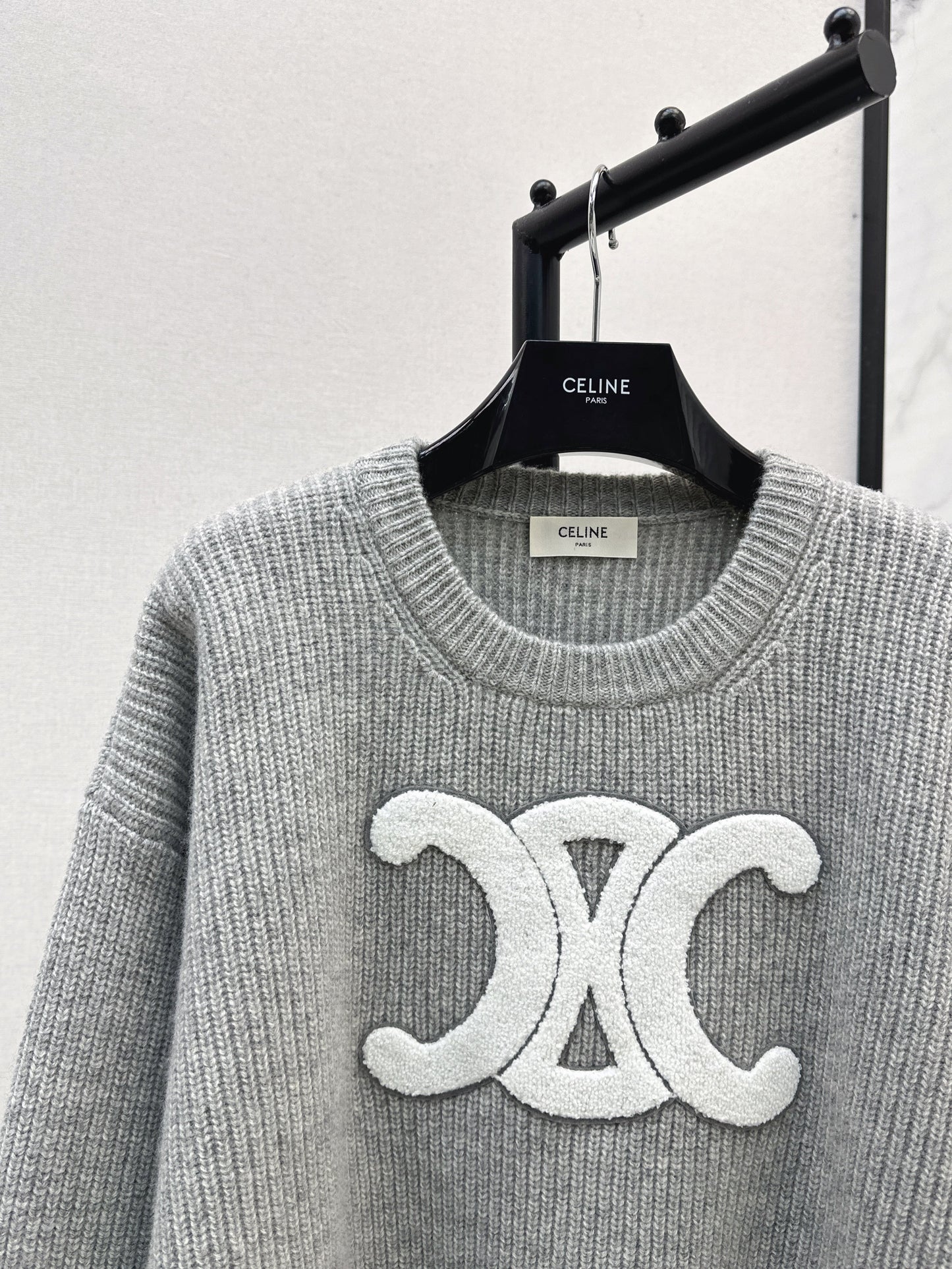 3D towel embroidered sweater