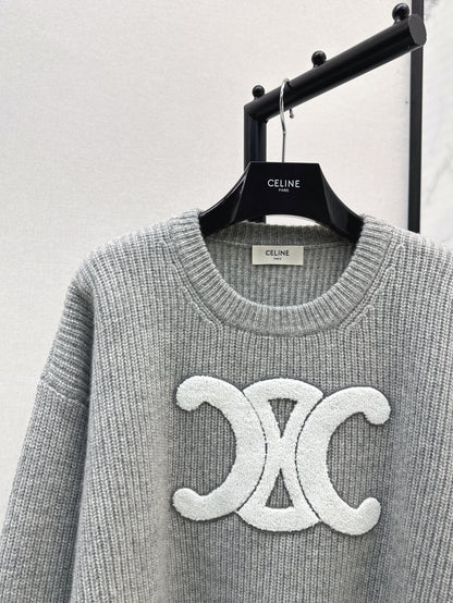 3D towel embroidered sweater